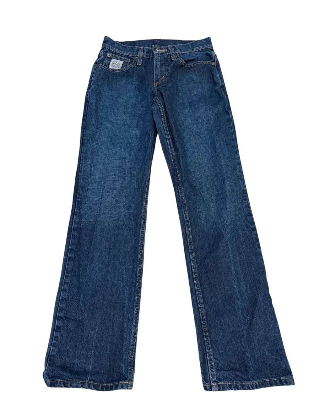 Cinch Men's Silver Label Slim Fit Straight Leg Jeans | Dark Stonewash | 28X32